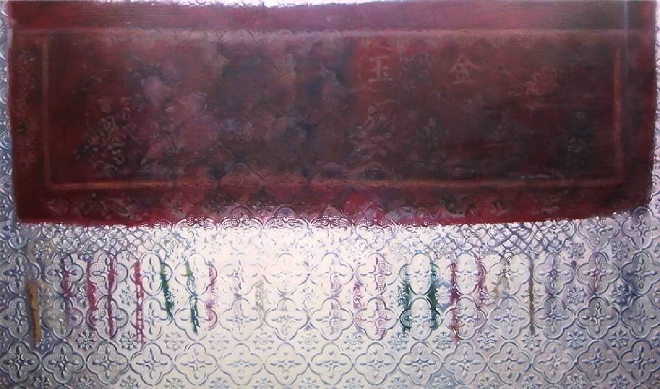  門彩，oil on canvas，145.5x90 cm，2016