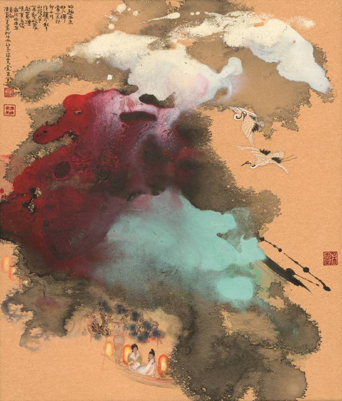 陳菊美，《物趣由來》，2016，水墨，46x54cm