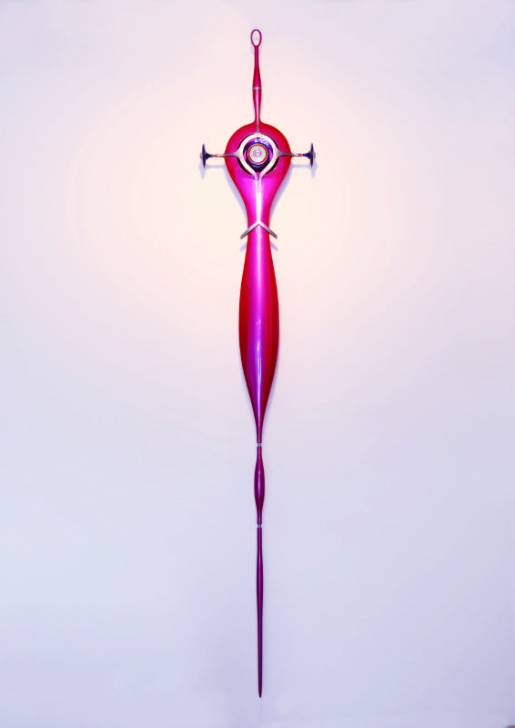 權杖，金屬烤漆， 306x46x21cm，2005 