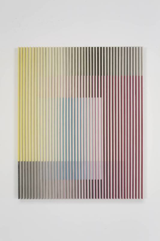 于洋 Yu Yang - 水墨物體-三原色 No.1 Ink Object - Three Primary Colors No.1 120×98 cm 紙本水墨、木 Ink on Paper, Wood 2017