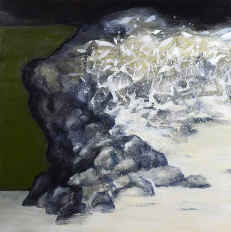 周宸Chou Chen,靜觀Mindfulness,油畫Oil on canvan,89x89 cm 40S,2017