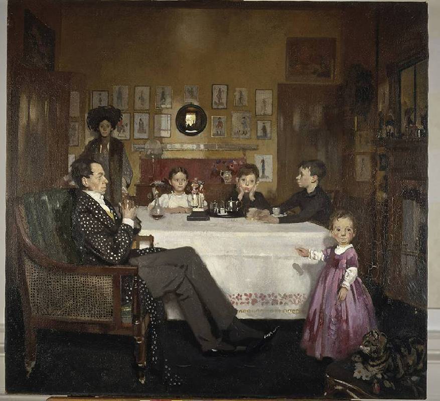 X8908 William Orpen A Bloomsbury Family, 1907 Oil on canvas 86.5 cm Scottish National Gallery (GMA 881) © National Galleries of Scotland