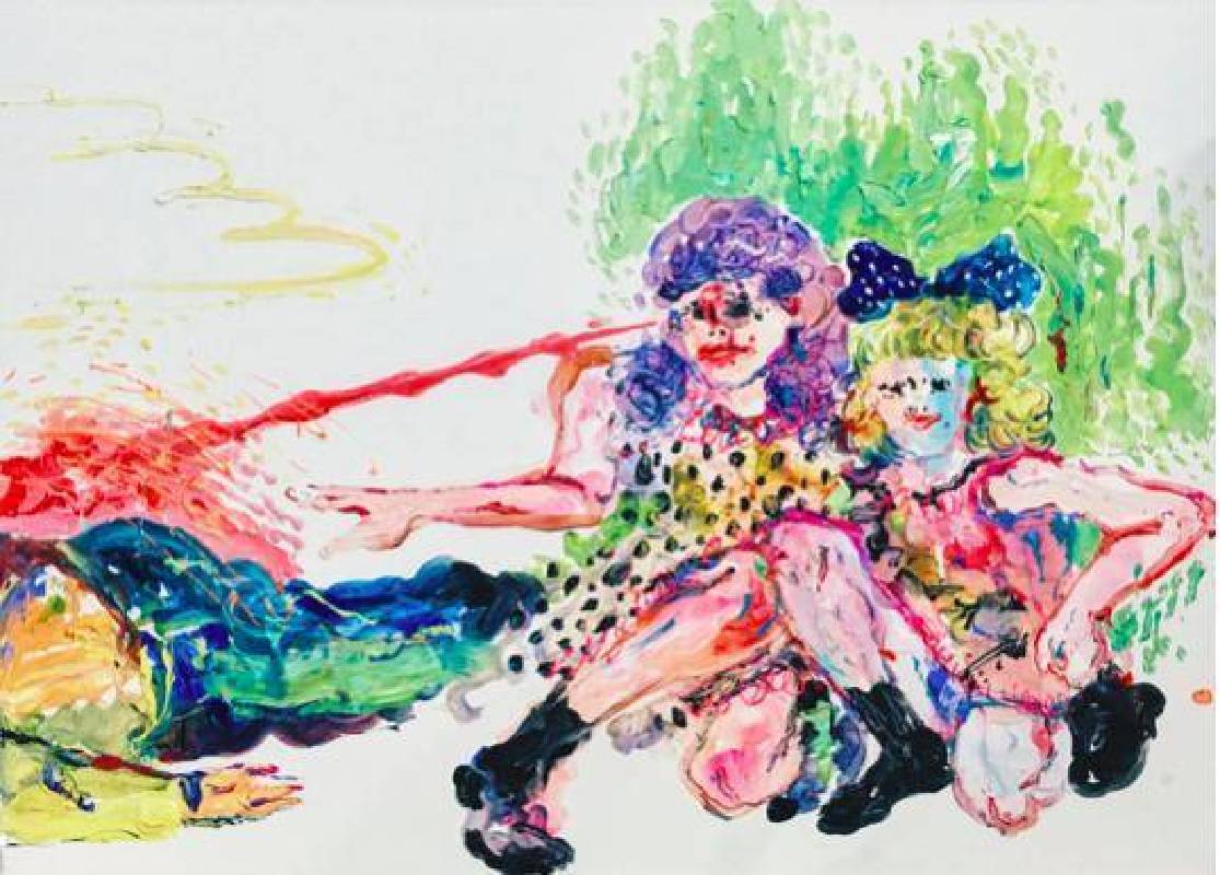 溫佳寧《猛鬼愛情故事》，2016，壓克力顏料、畫布， 91 x 72.5 cm