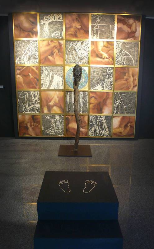 涂維政 《悟》 平面部分288×288㎝  雕塑181㎝  2010重製