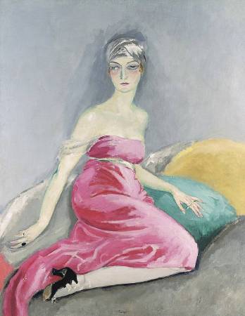凡東榮《La robe rose》，1919。圖/取自Wikipedia。