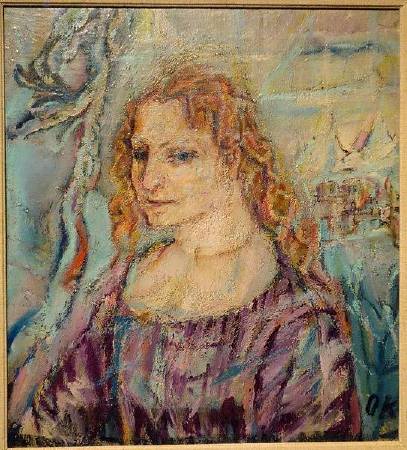 柯克西卡《Portrait of Alma Mahler 》，1912。圖/取自Wikipedia。