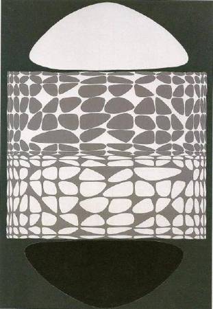 Victor Vasarely，《Meandres Belle-Isle》，1951。圖/取自wikiart。