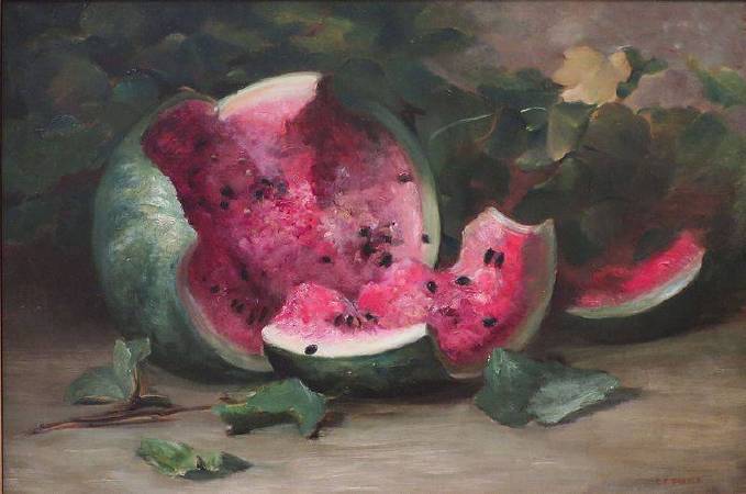 Charles Ethan Porter《Untitled (Cracked Watermelon) 》，1890。圖/取自Wikipedia。