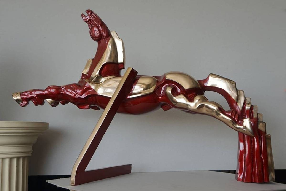 烏克蘭╱Igor Grechanyk《Horse》Bronze 73×28×51cm 2017