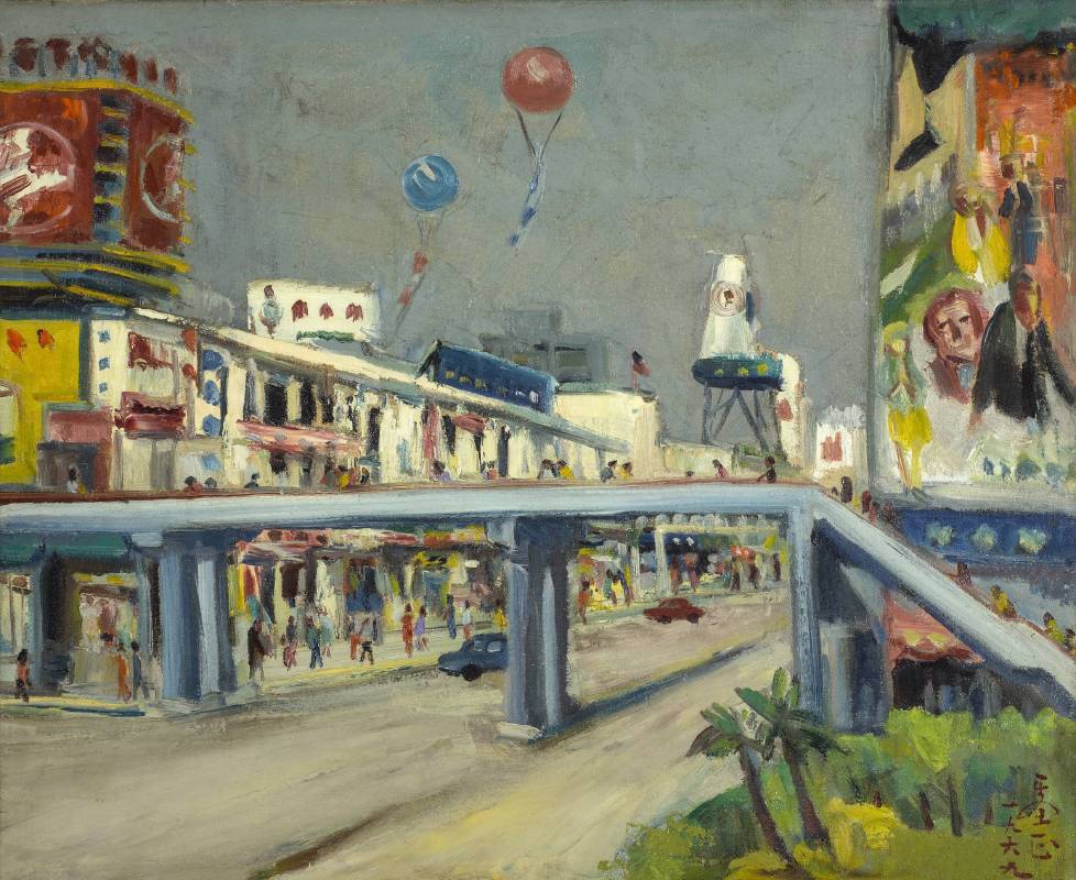 呂基正 中華商場 1969 油彩畫布 72.5×53cm