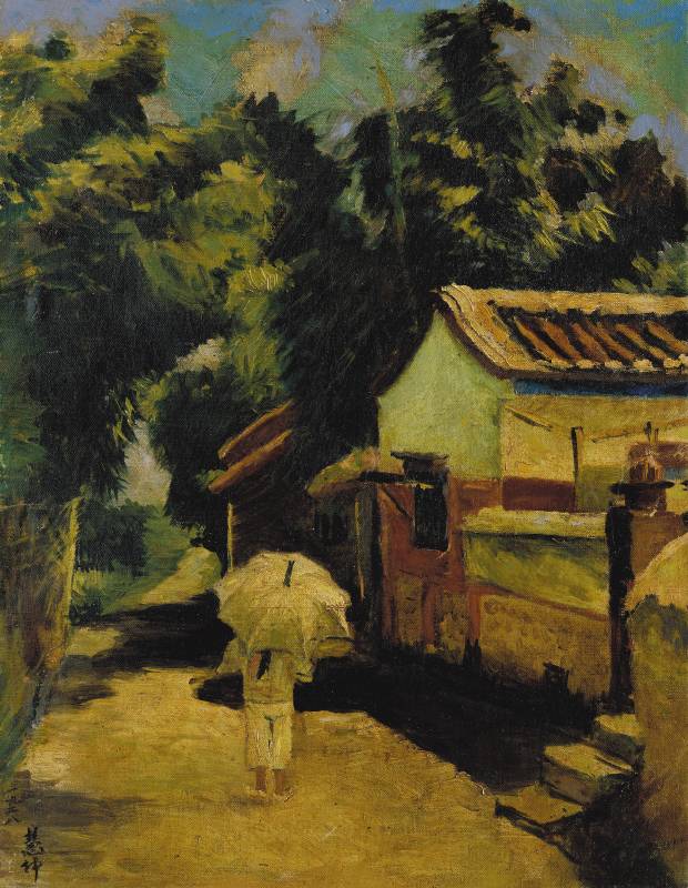 陳慧坤 故鄉龍井 1928 油彩畫布 58.5×43.4cm