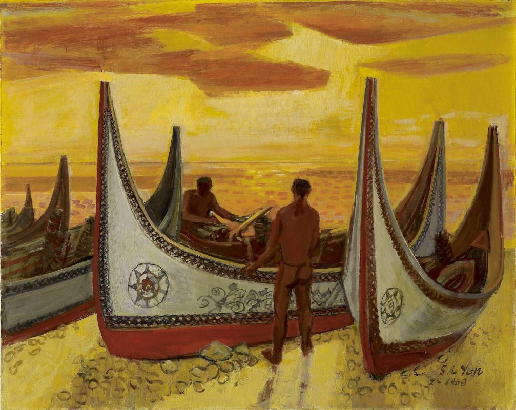 顏水龍 蘭嶼 1968 油彩畫布 72.5×91cm