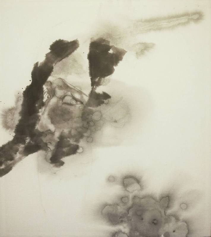 黃郁筑, 姿態-5, 2015年, 50x45cm, 彩墨.紙本