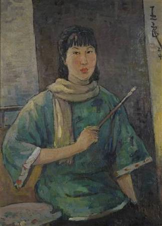 潘玉良，《自畫像》，1924。圖/取自wikimedia