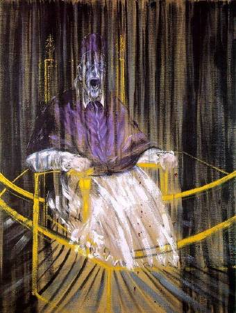 Francis Bacon，《Portrait of Pope Innocent X》，1953。圖/取自Wikimedia。