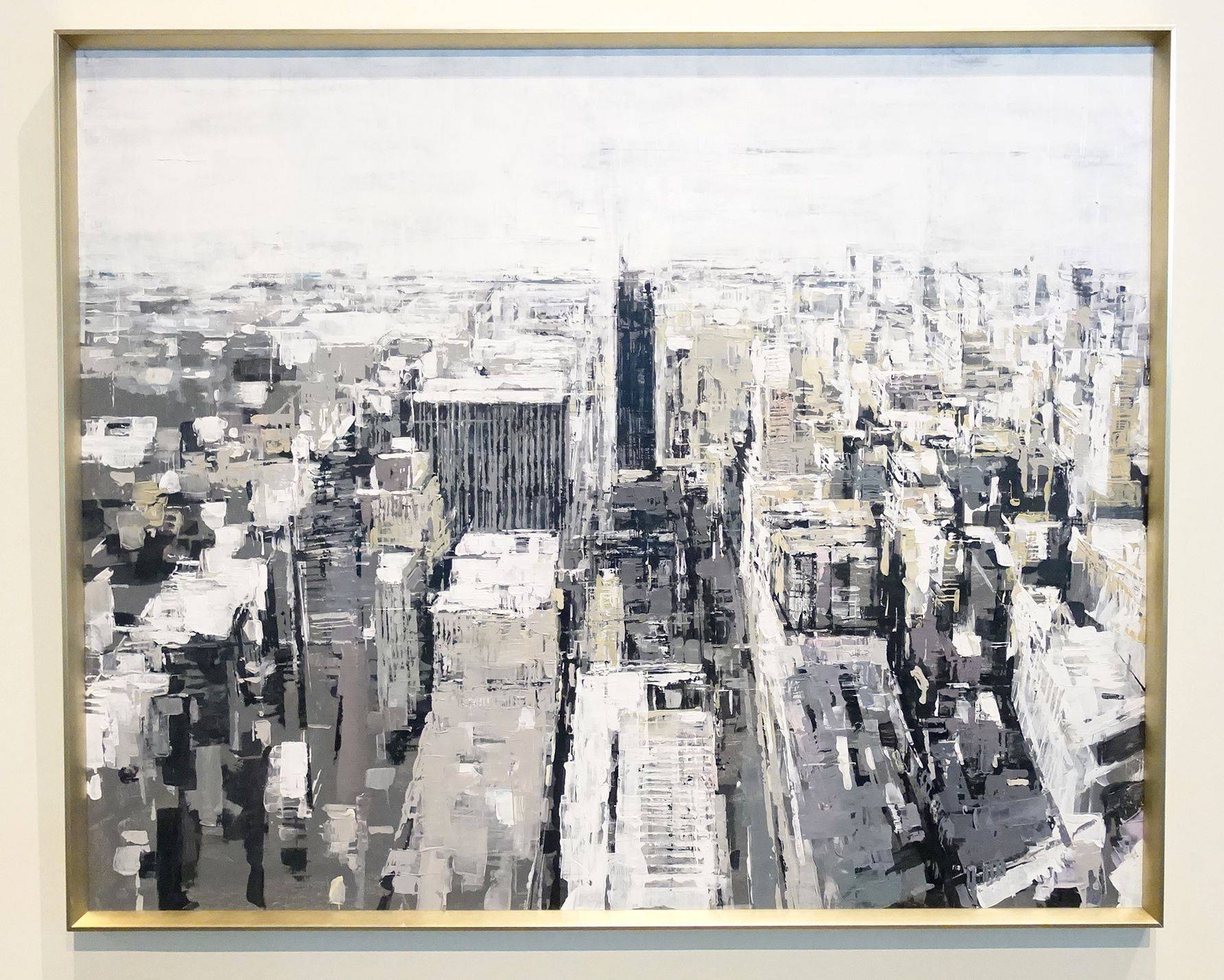 蕭慶知，〈城市印象．紐約〉，2017，壓克力顏料、畫布，143×177cm。