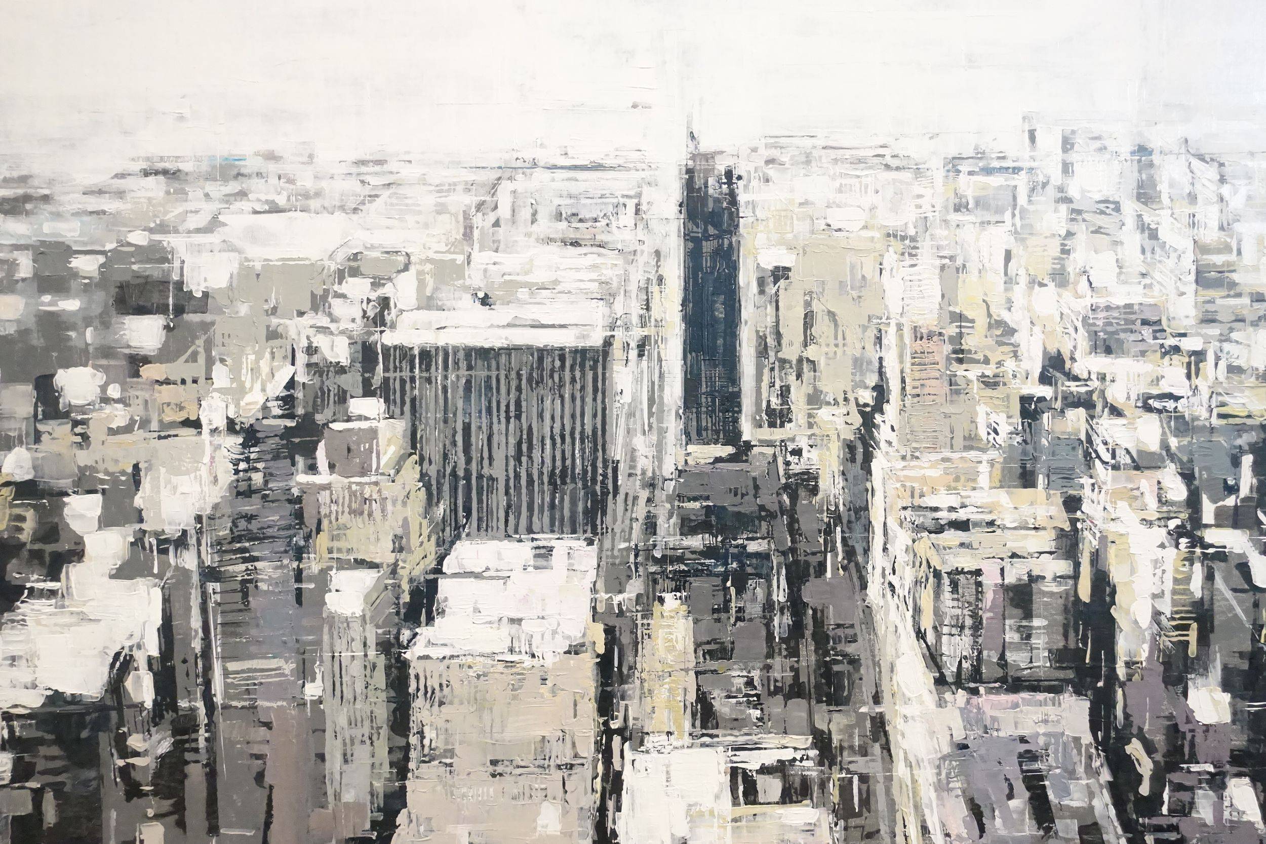 蕭慶知，〈城市印象．紐約〉，2017，壓克力顏料、畫布，143×177cm。
