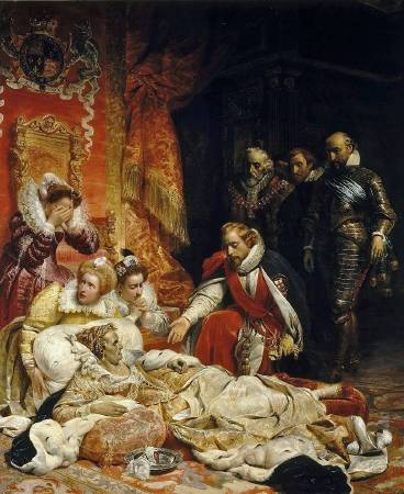 Paul Delaroche，《The Death of Elizabeth I, Queen of England》，1828。圖/取自wikiart。