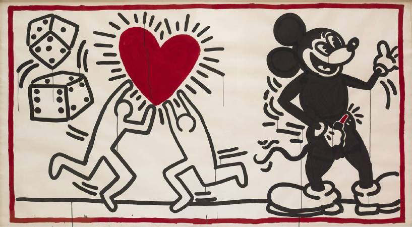 凱斯•哈林《Untitled》，1982，Courtesy of The Brant Foundation, Greenwich, Connecticut, USA © The Keith Haring Foundation。圖/The Albertina Museum提供。
