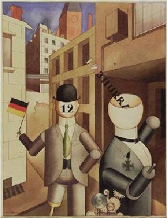 George Grosz, Republican Automatons, 1920, watercolor on paper, Museum of Modern Art, New York.