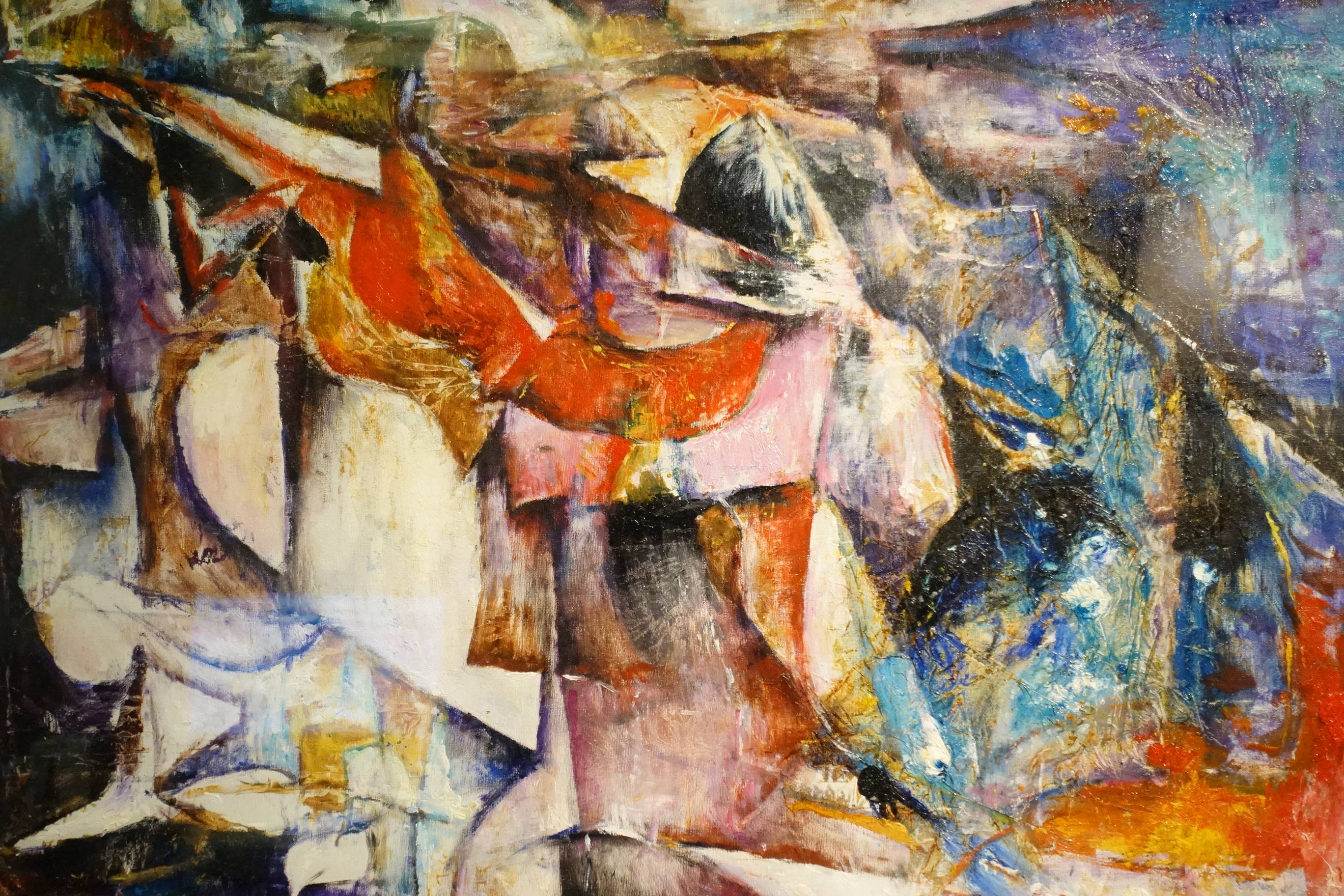 陳家榮，紅色中提琴（局部），油彩、畫布，1993年。