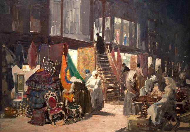 盧卡斯，《Allen Street》，1905年。圖/取自Wikipedia。