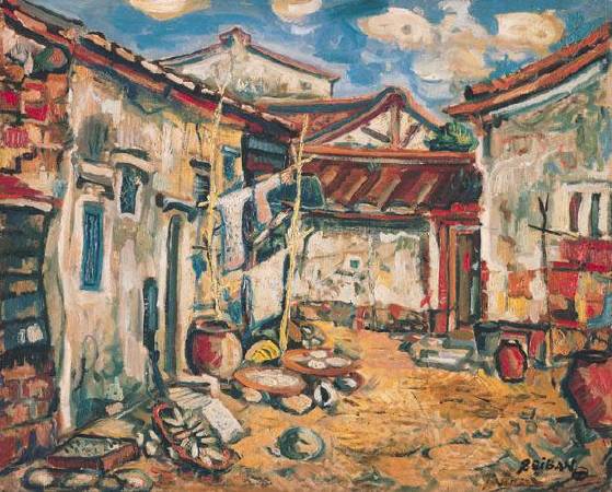 鄭世璠，《後街》，1941年。圖/取自台北市立美術館
