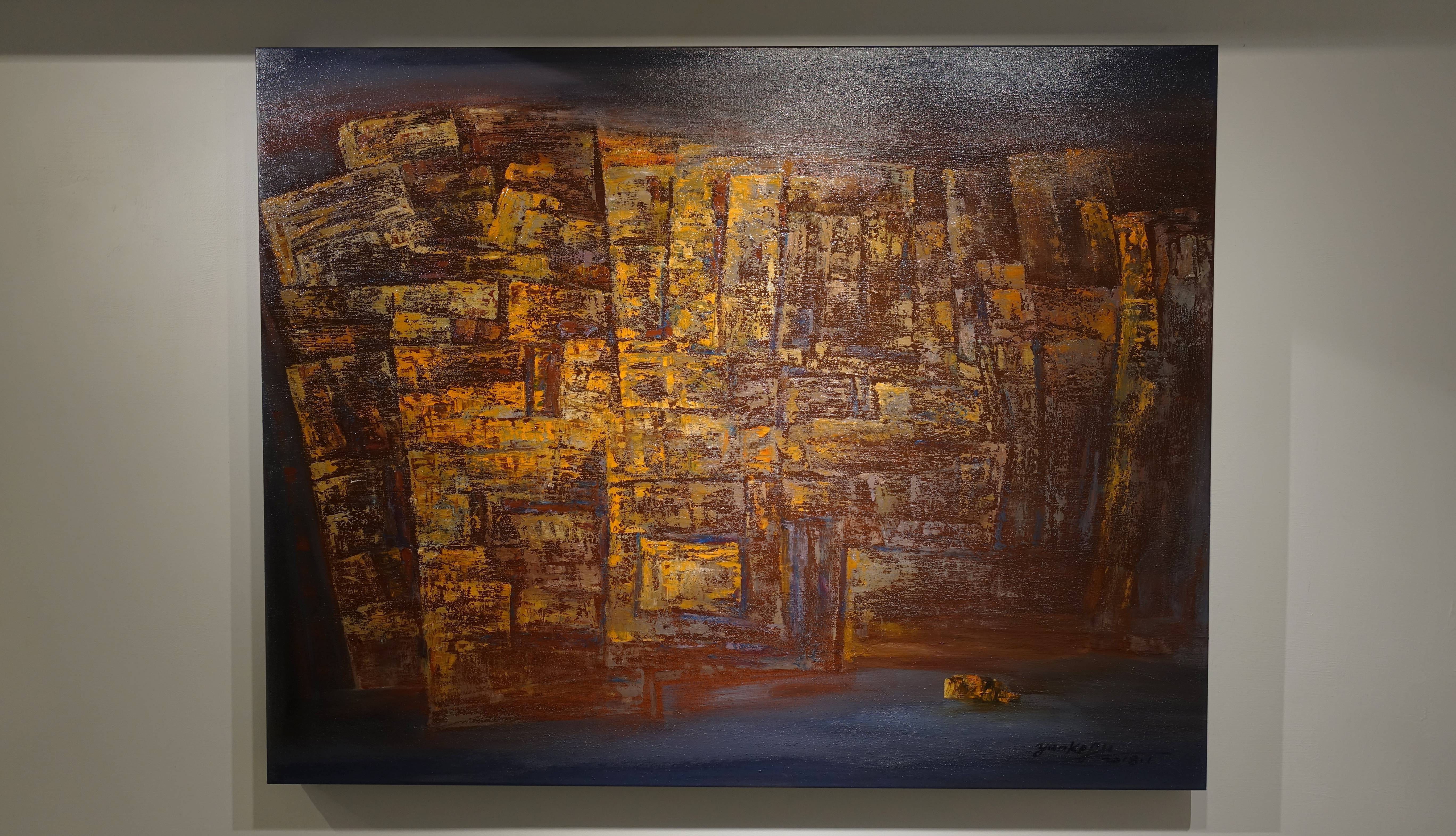 顏柯夫，《無懼7》，油畫，2018。