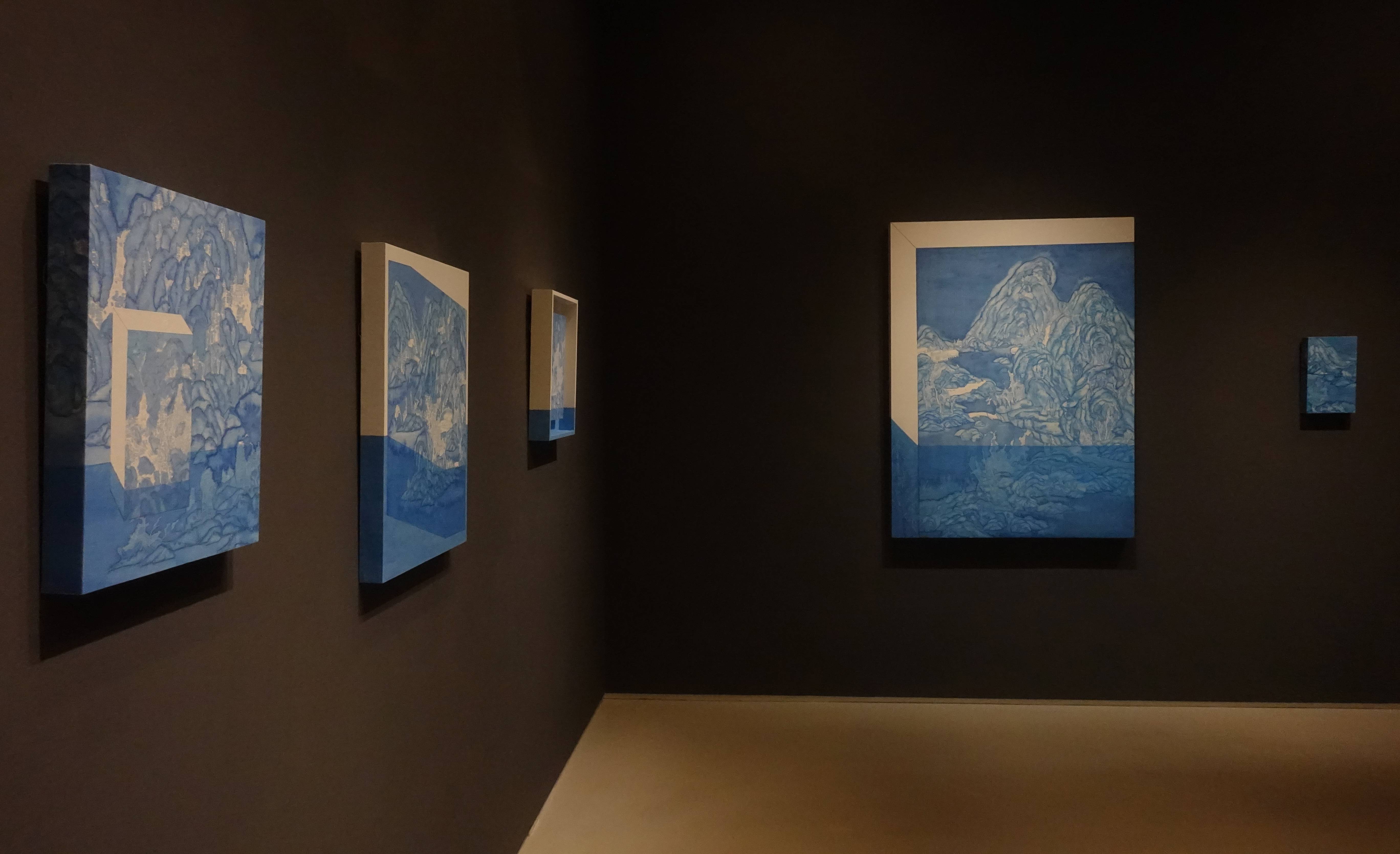 「藍心之物—李婷婷台灣首個展」於大觀藝術空間一樓展覽一隅。