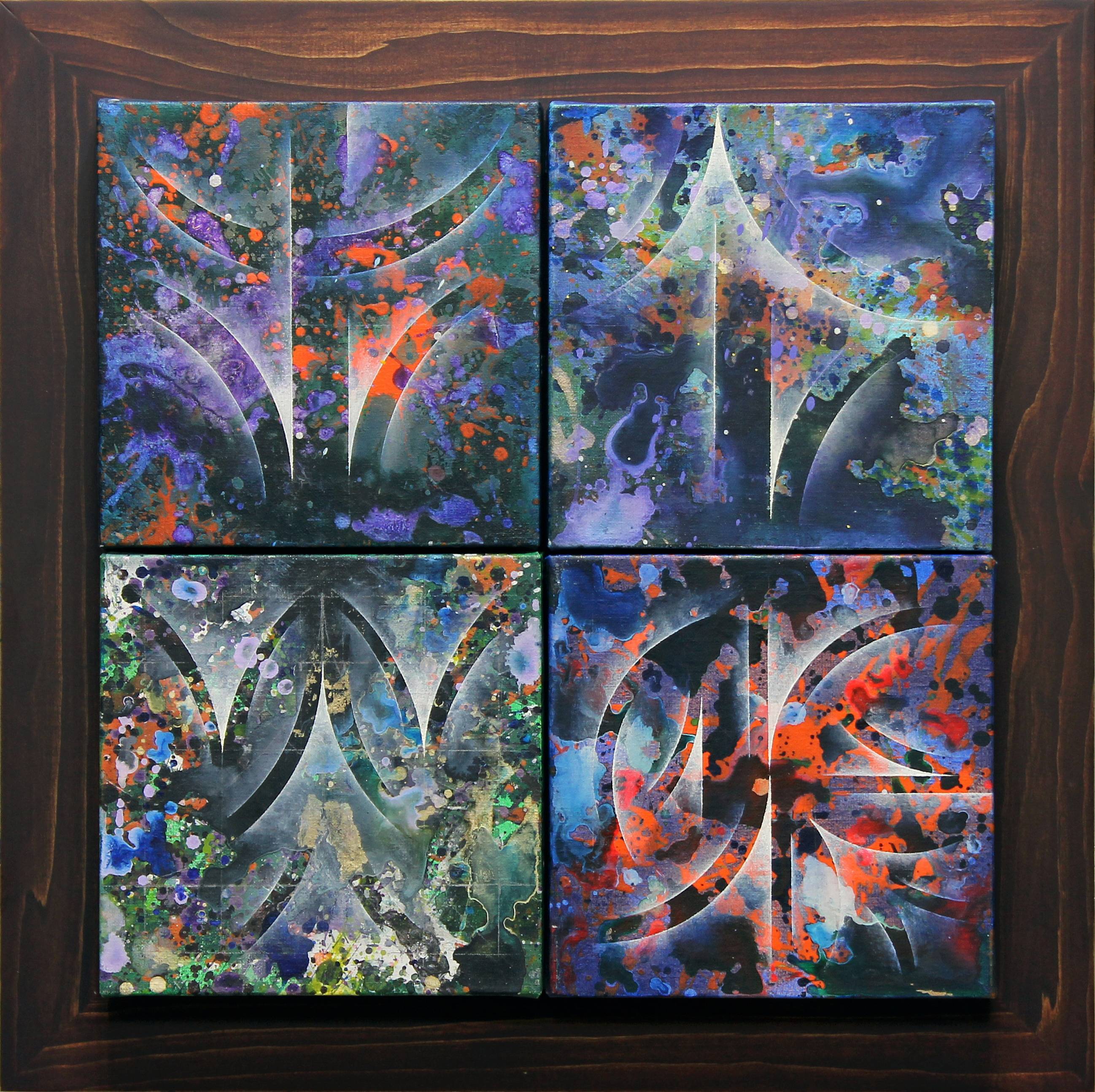 楊仁明|構成|2010|壓克力、油彩|40x40cm