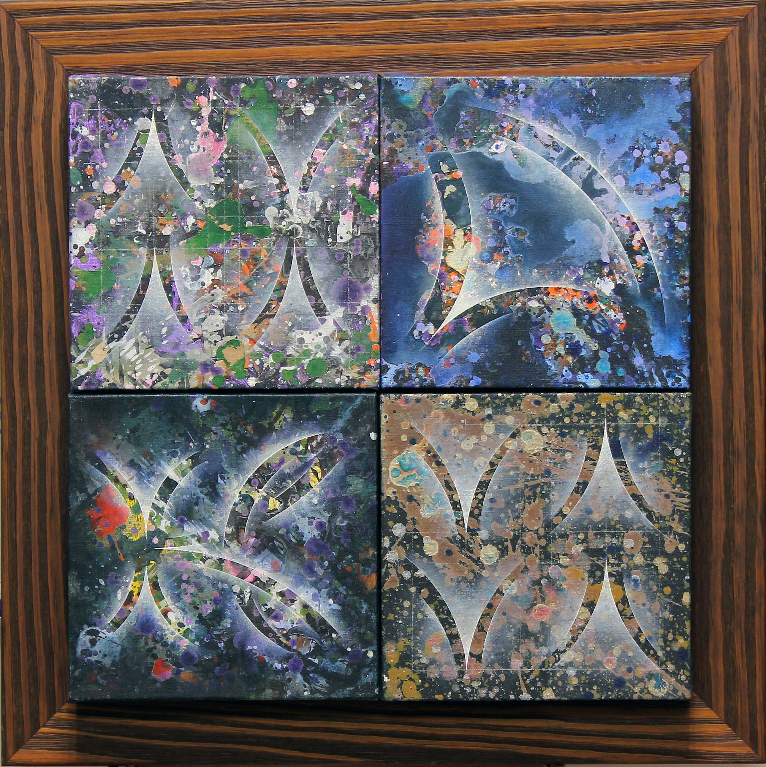 楊仁明|構成|2010|壓克力、油彩|40x40cm