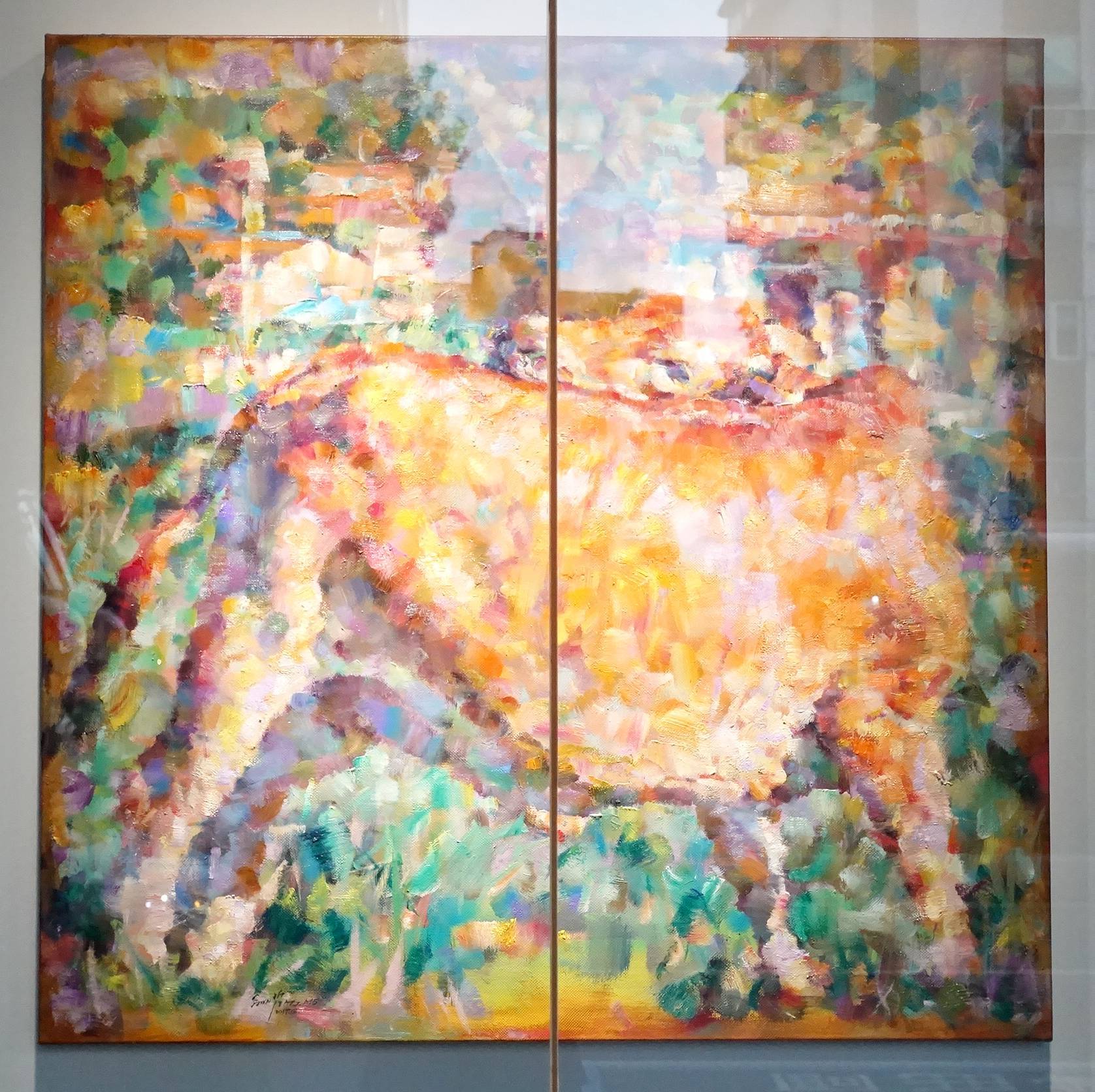 翁明哲作品《黃牛的回眸》，2017年。