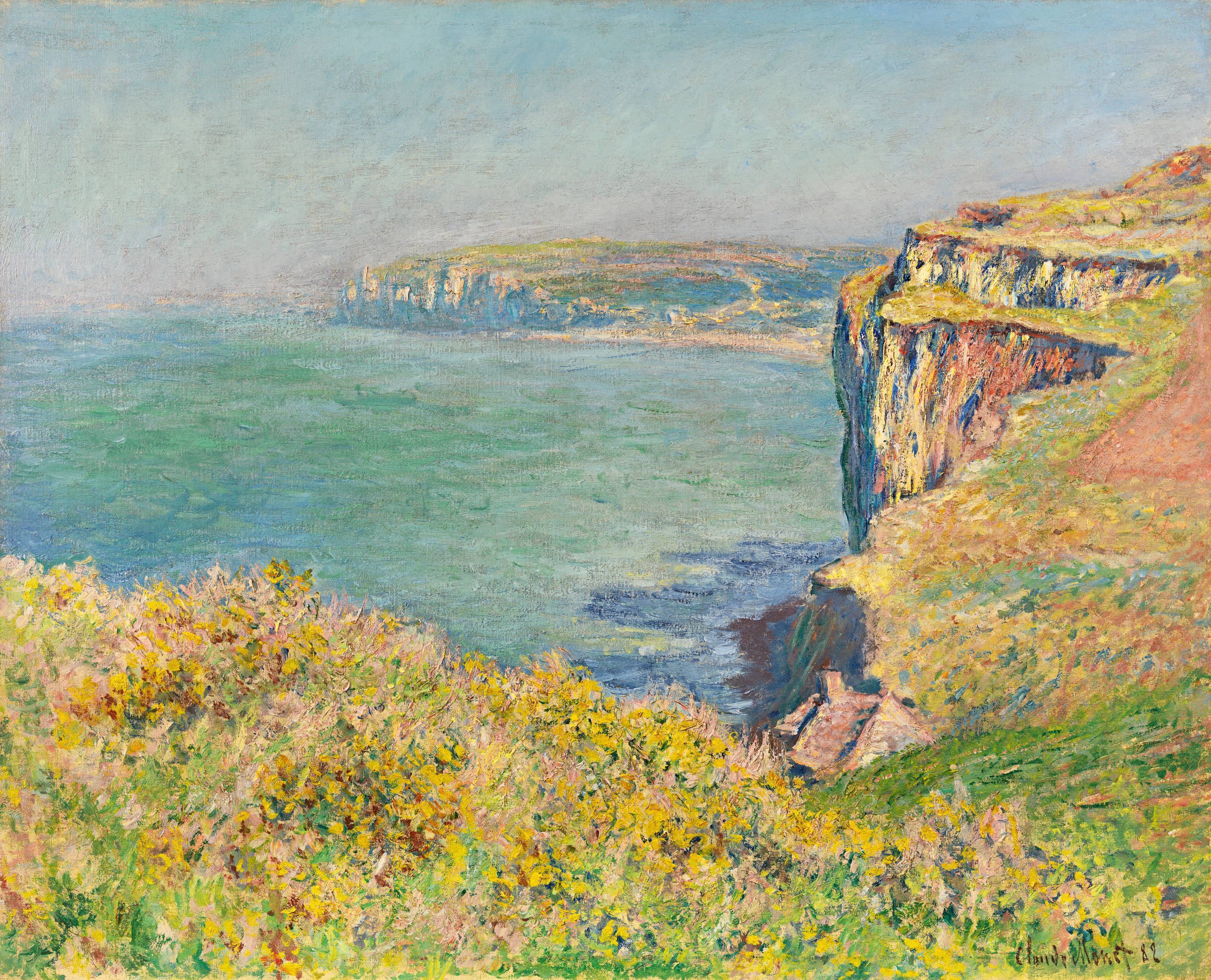 克勞德·莫內 《瓦朗日維爾懸崖景致》 1882年作 油彩畫布 圖/蘇富比提供
