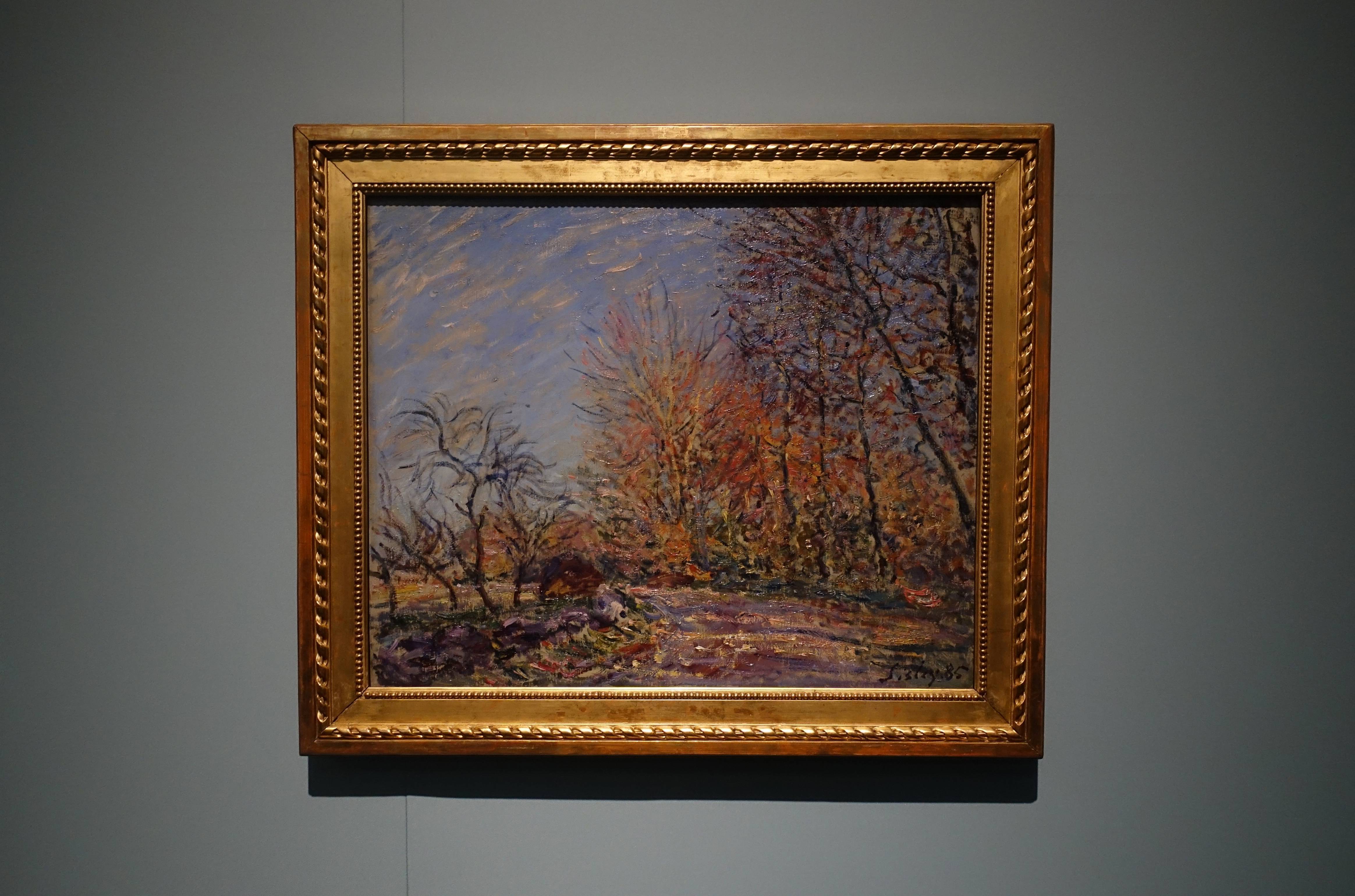 阿爾弗雷德•希斯萊 Alfred Sisley ，《楓丹白露森林邊際 Edge of the Forest of Fontainebleau》，油彩、畫布 Oil on canvas，1885。