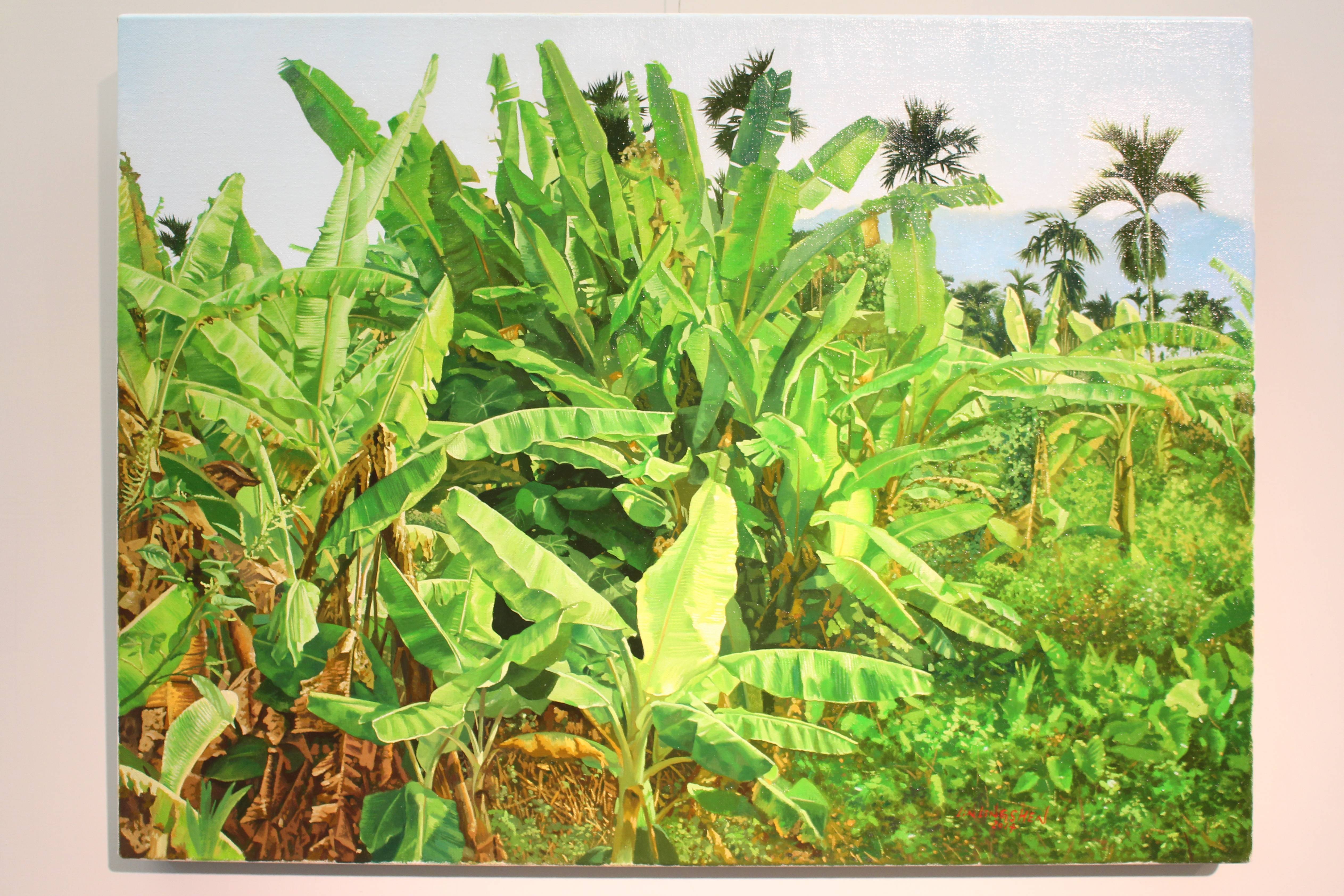 林嶺森，《香蕉園》，2014，50×60cm，油彩/畫布。 