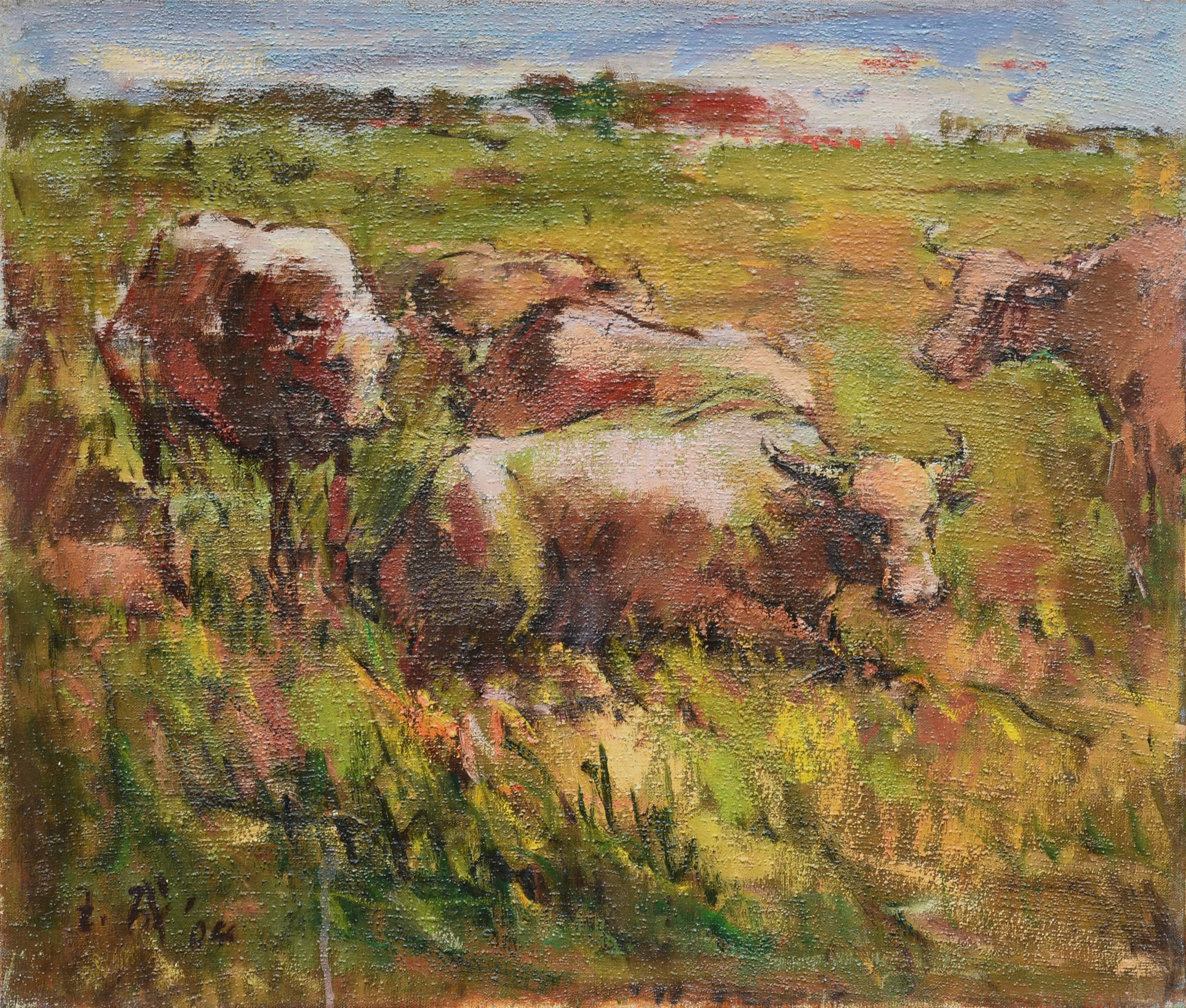 黃玉成|水牛系列|油彩|45x53cm