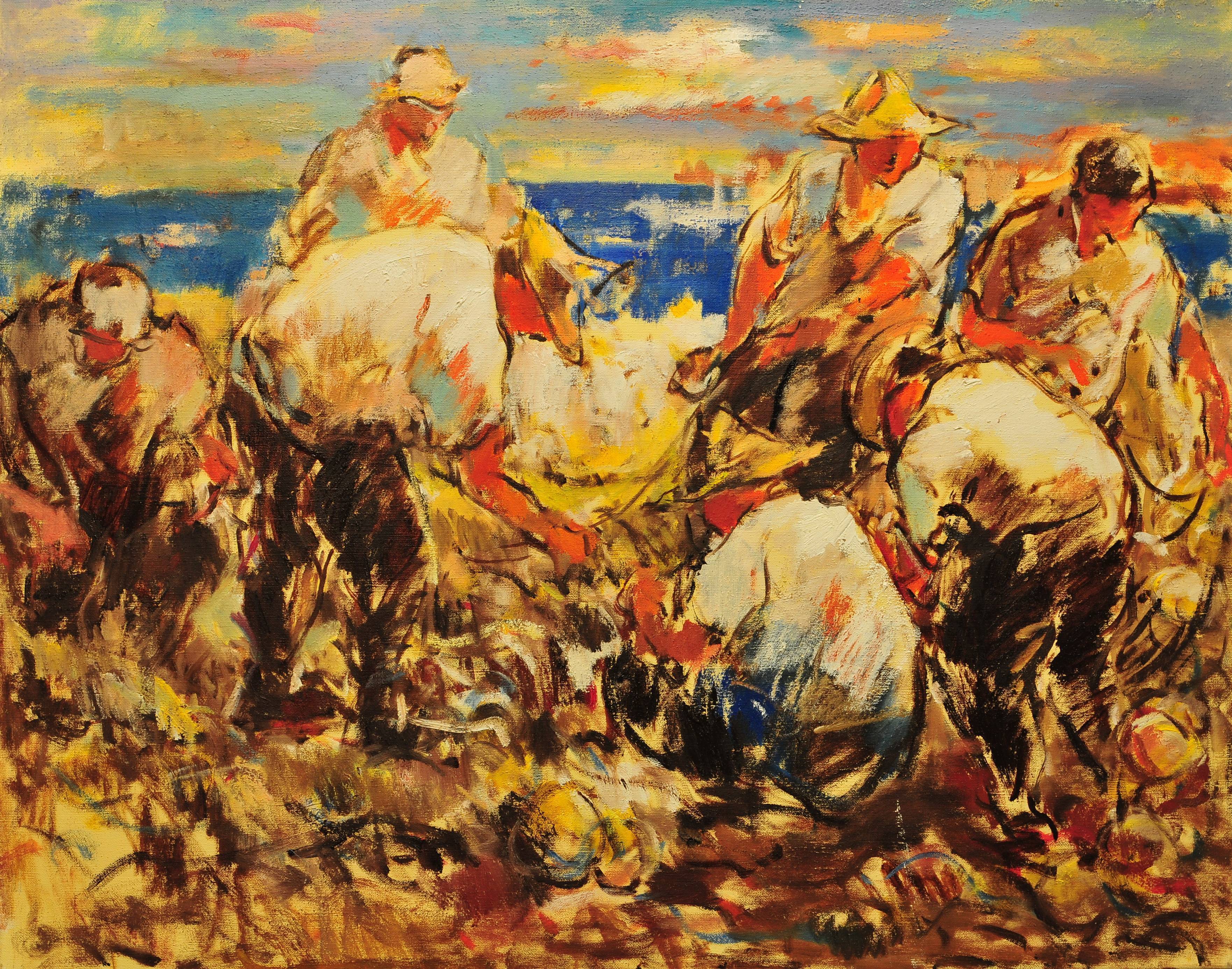 黃玉成|漁民圖|2014|油彩|72.5x91cm