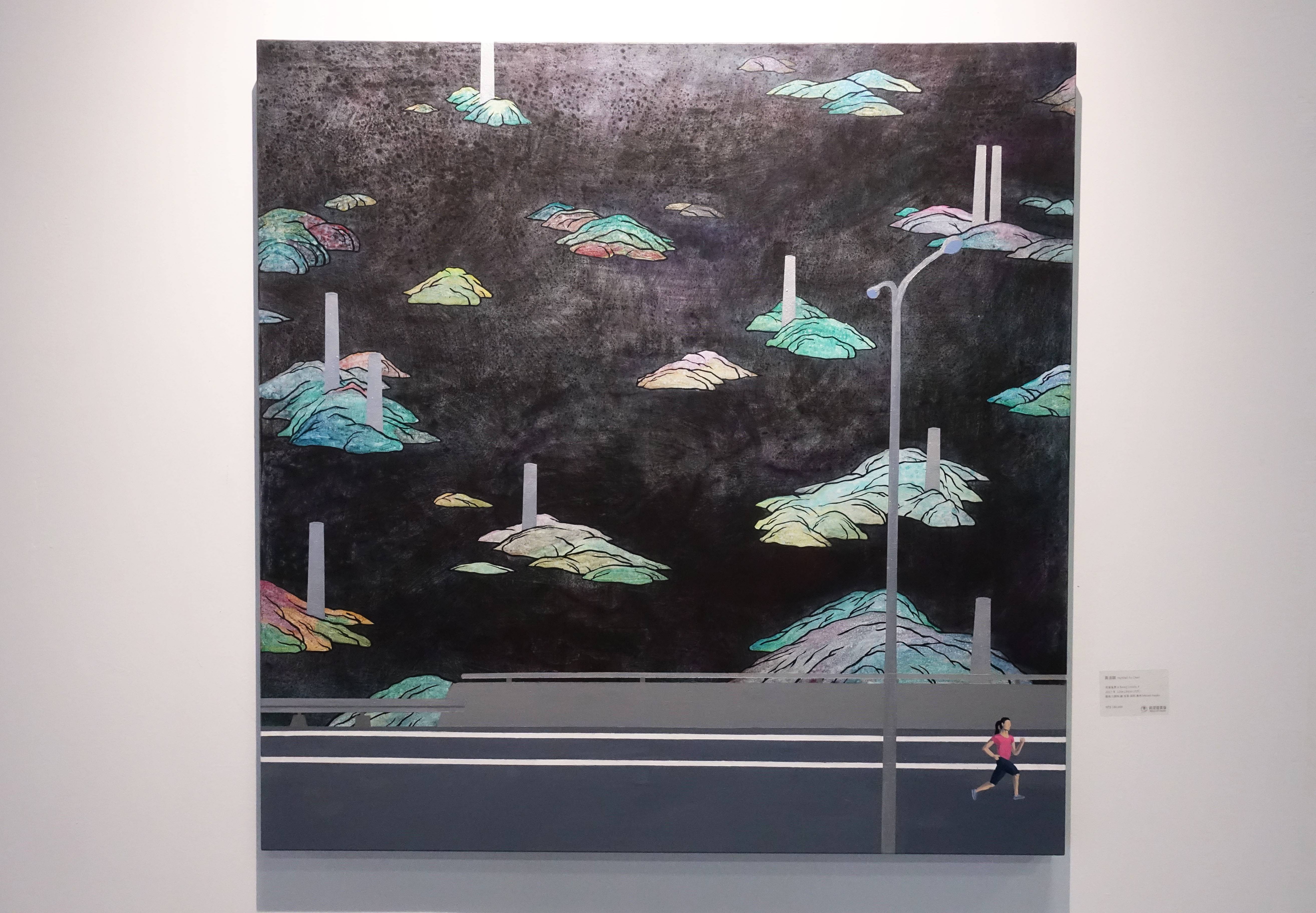 阿波羅畫廊-黃法誠，《寂寞風景》，壓克力顏料，2017。