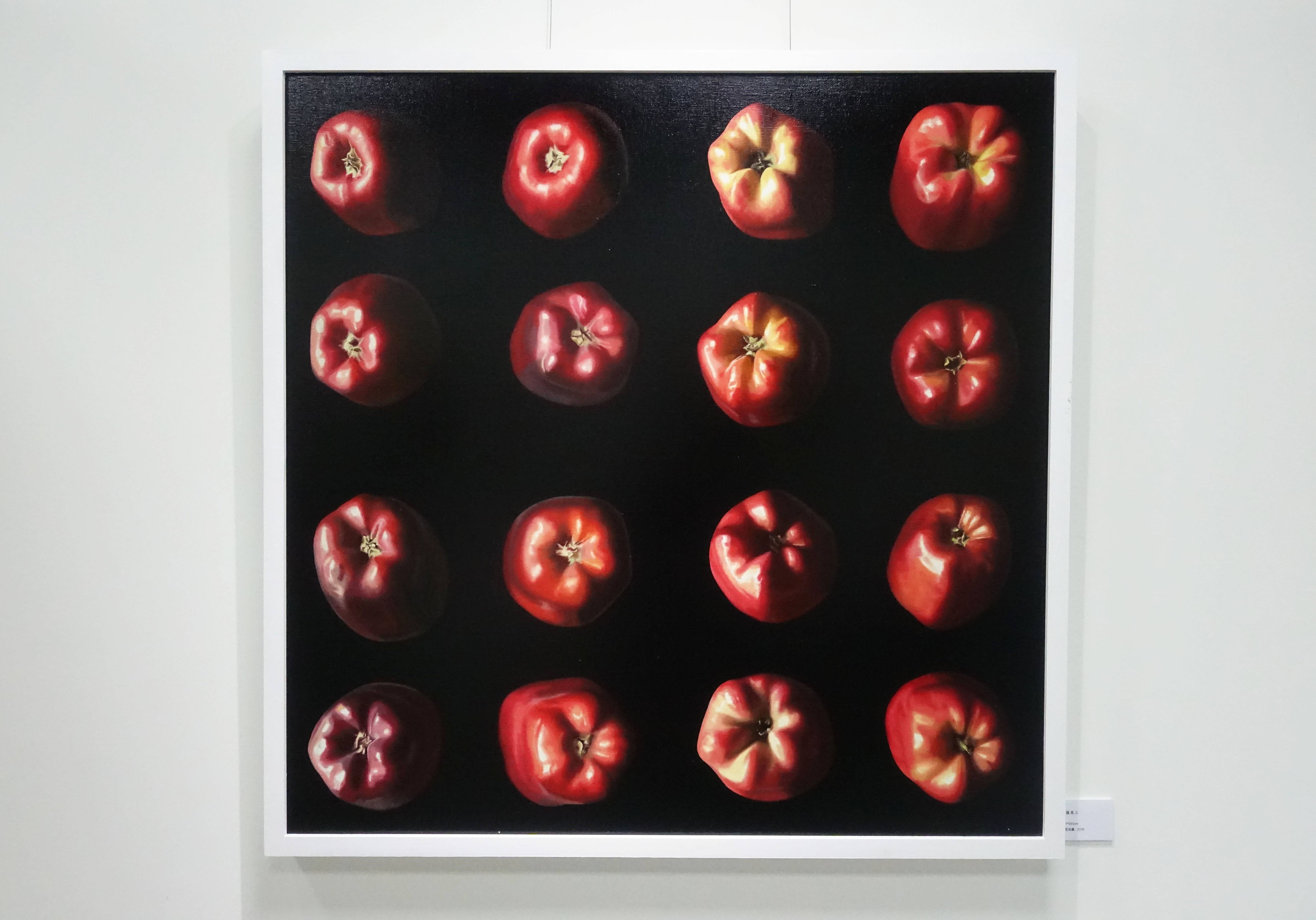 俸正泉，《紅蘋果三》，油彩畫布，2016 。