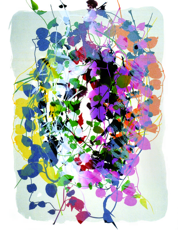 鐘有輝, 白色心情, 60x40 cm, 絹印、紙張, 2000