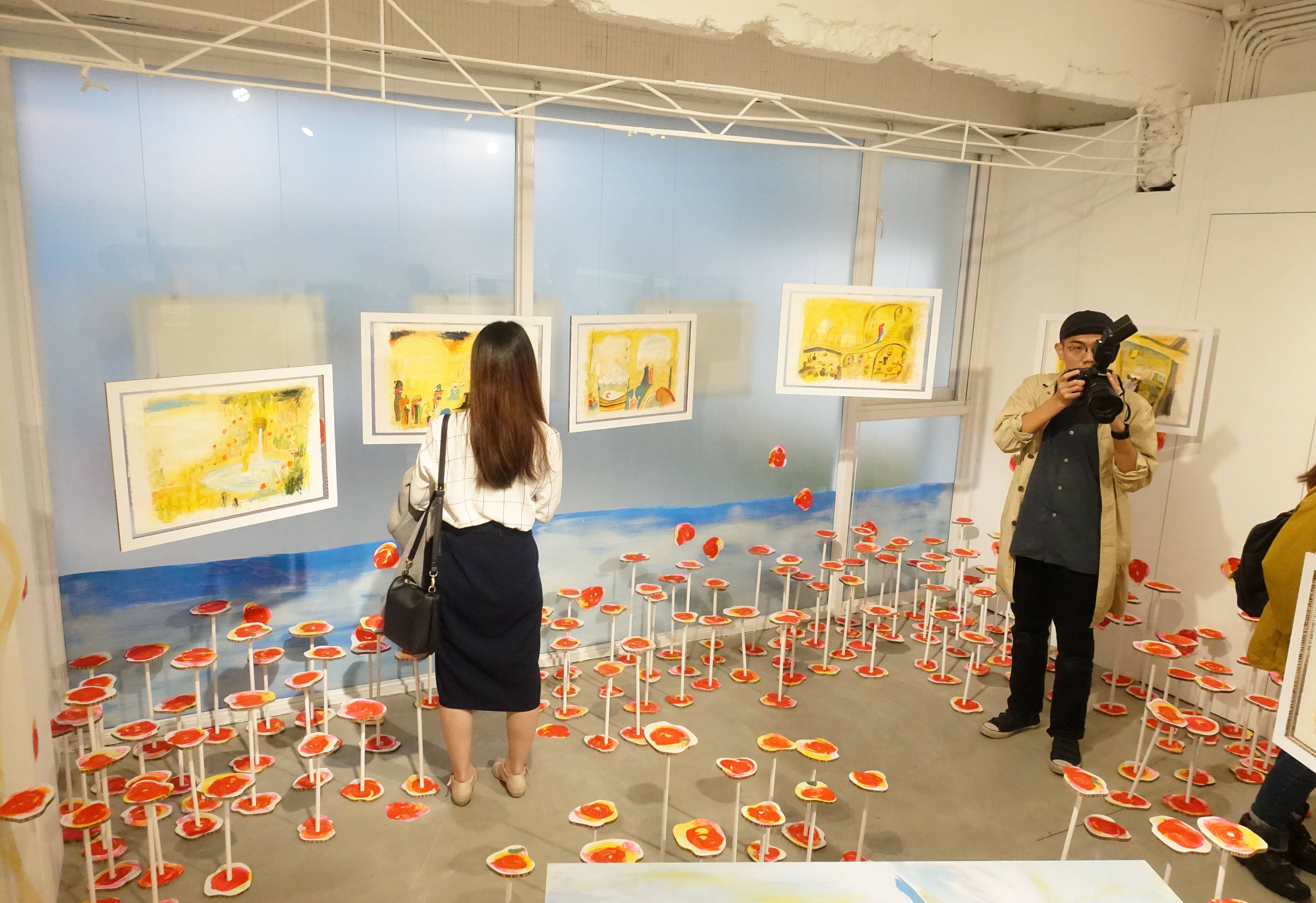 日本插畫繪本藝術家荒井良二先生作品於an everything展覽空間。