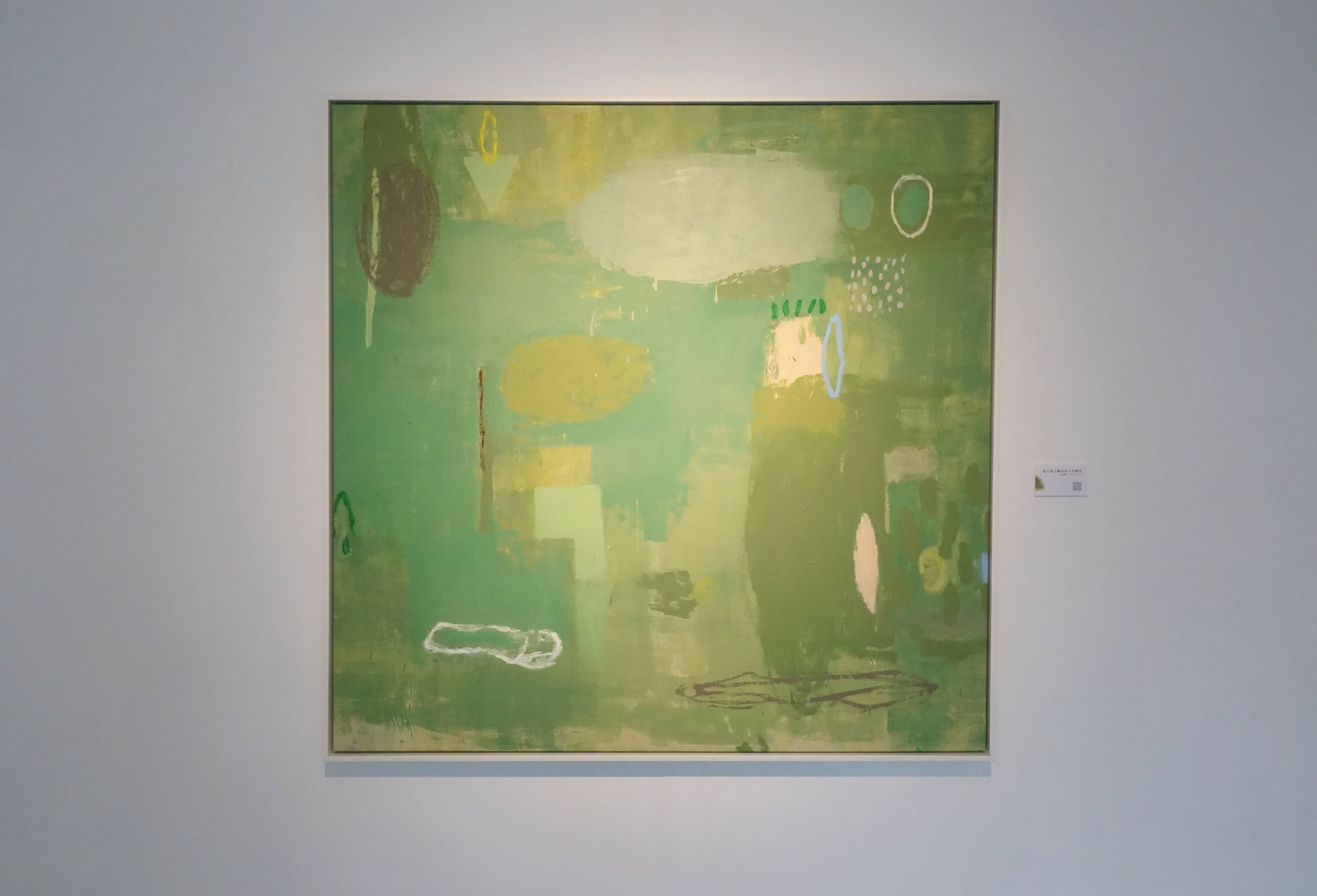 黃小燕，《復古風之聽見春天的聲音》，油彩畫布，128x135cm，2014。