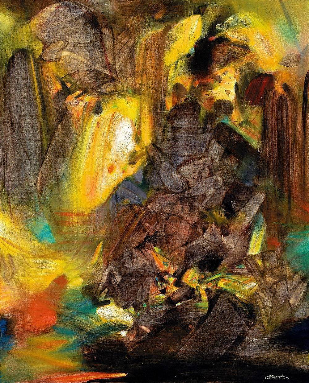 朱德群｜甦醒之光｜1988｜油彩｜162x130cm