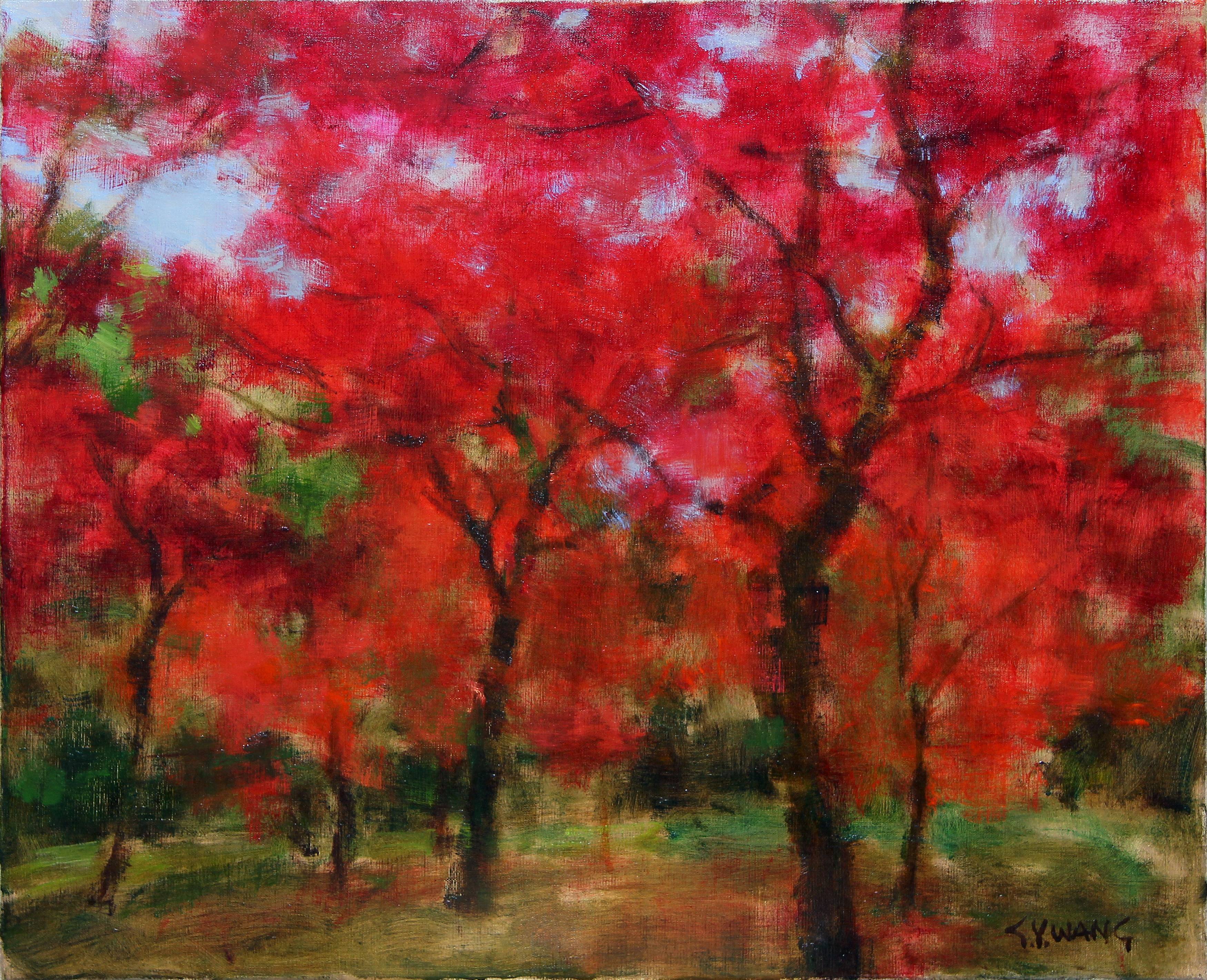 王守英｜晚秋楓紅｜2012｜油彩｜65x80cm