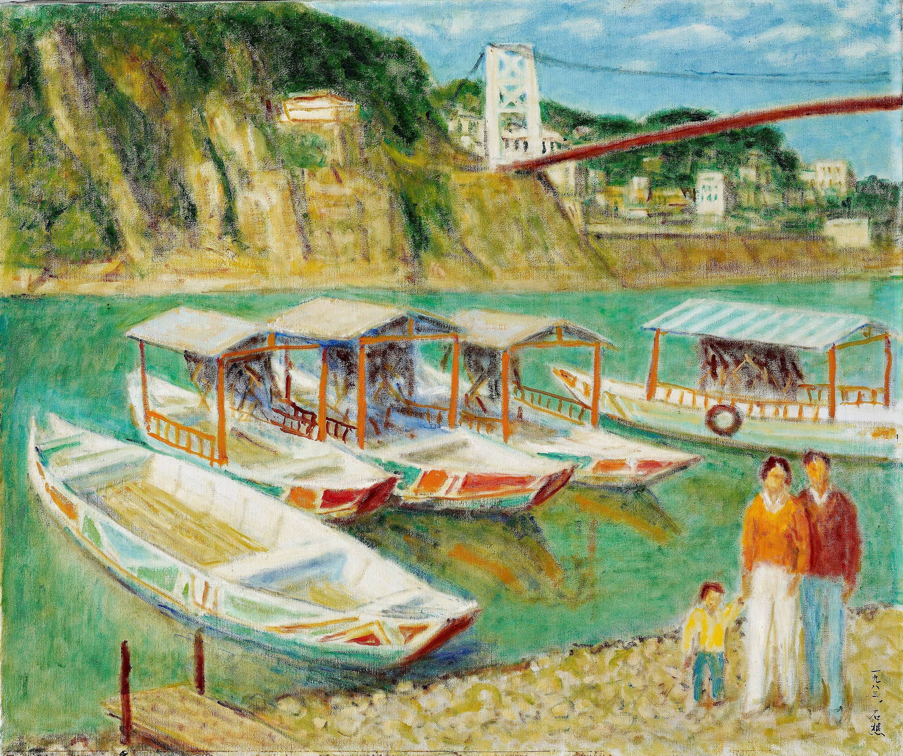 李石樵｜碧潭風光｜1983｜油彩｜60.5x72.5cm