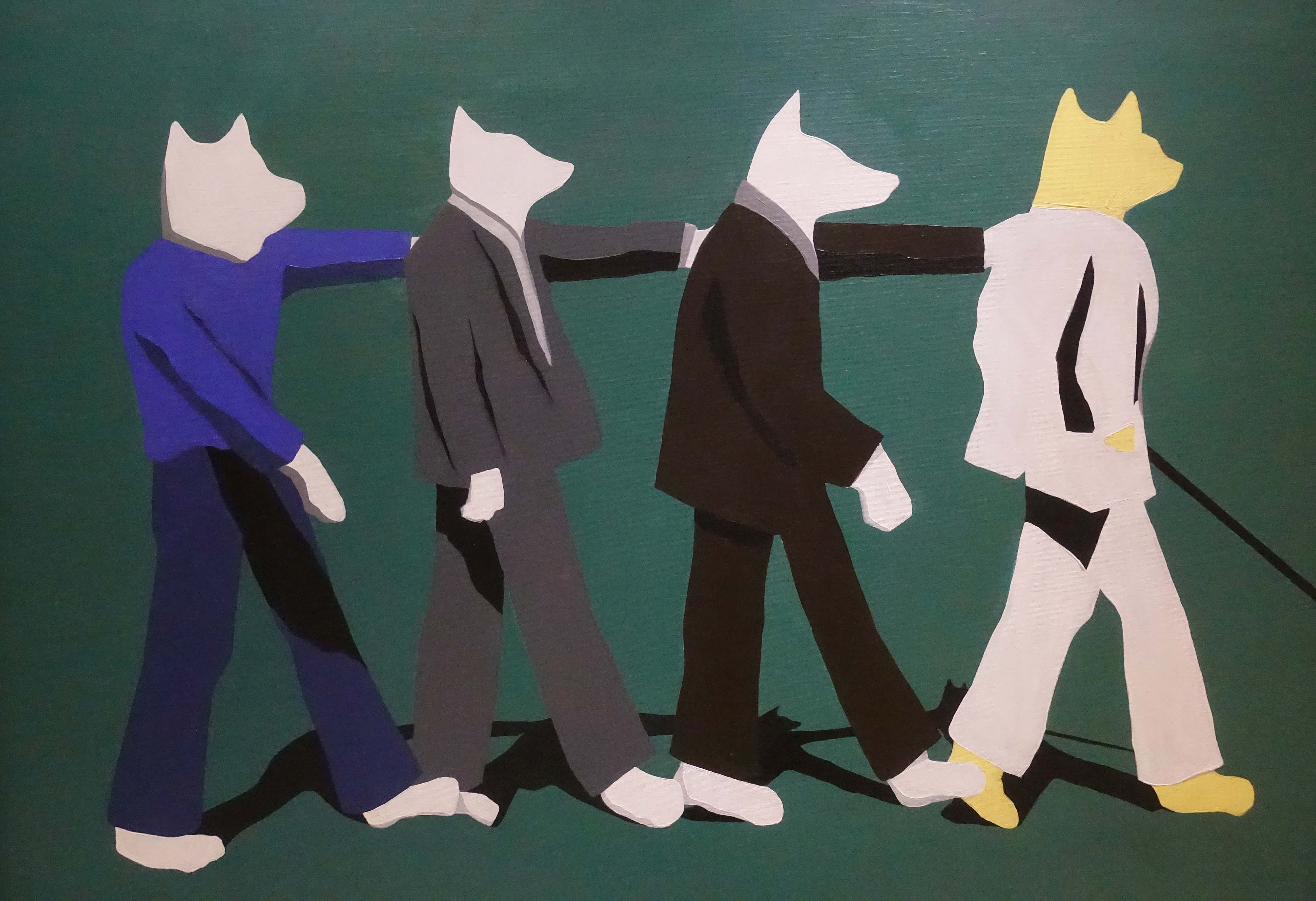 黃群哲，《我瞎了狗眼》細部，油彩、畫布，2012。