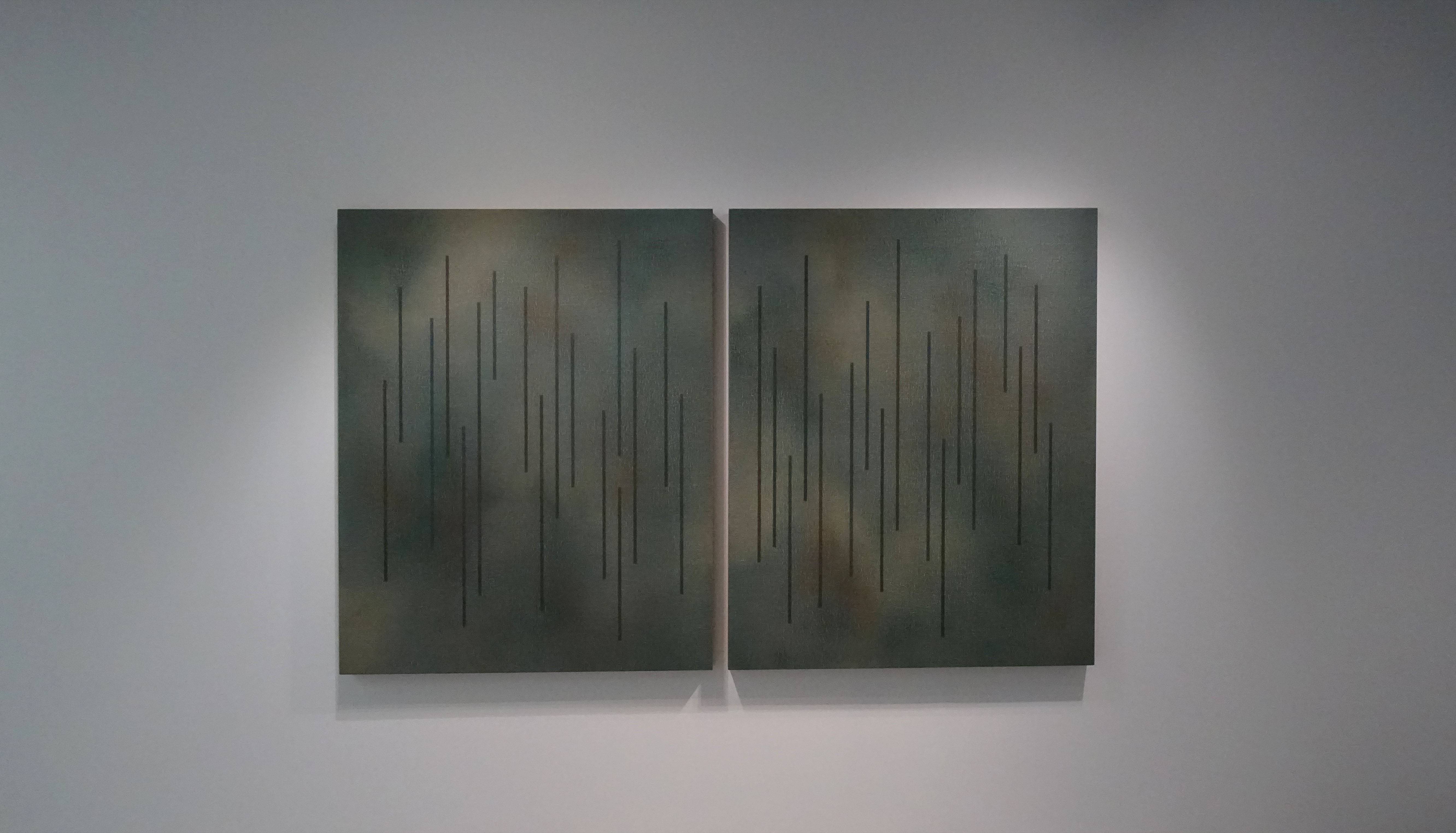 吳東龍，《Color Lines-33》，150 x 245 cm，Oil on Canvas Board，2018。
