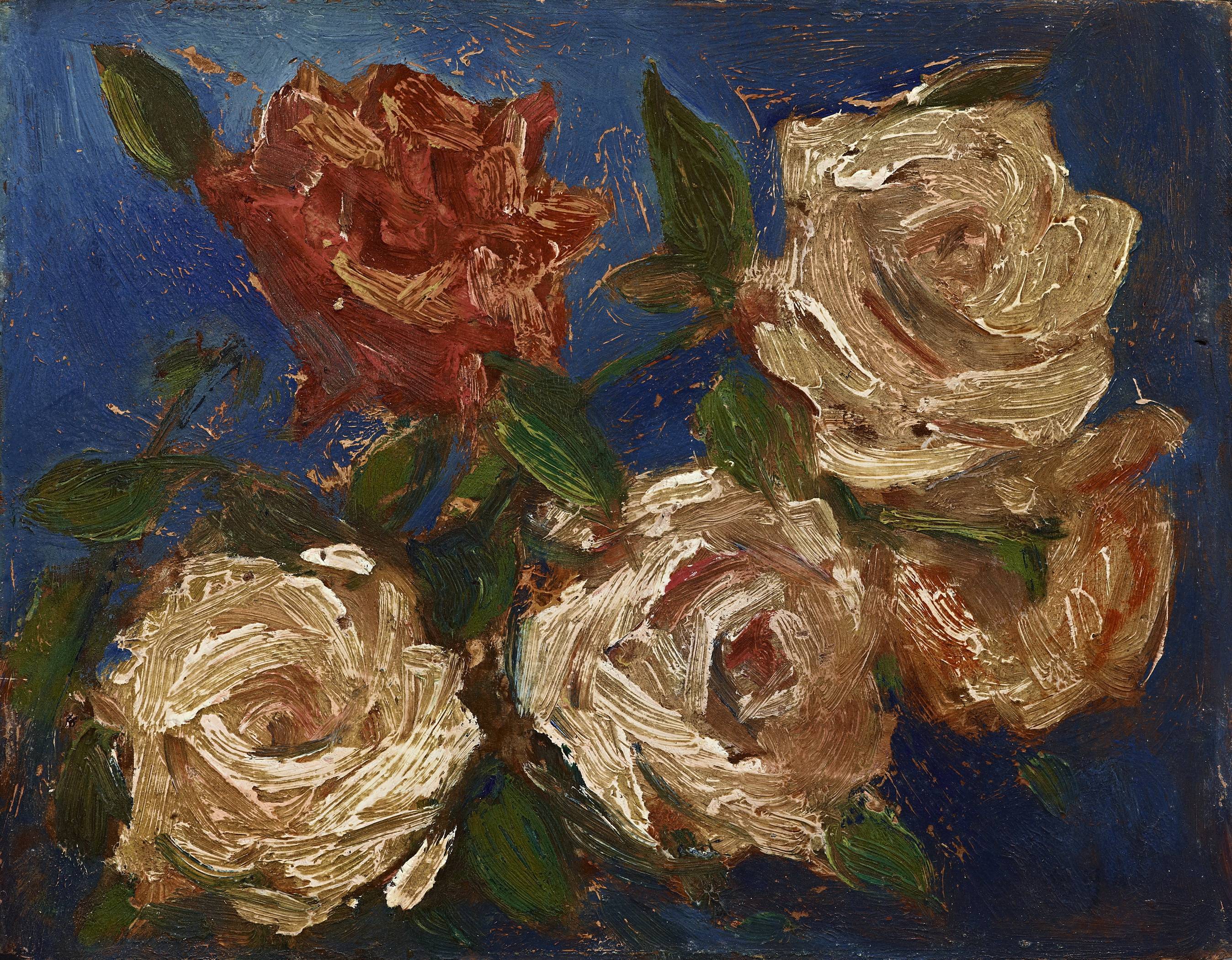 楊三郎|玫瑰花|1940|油彩|22x27cm