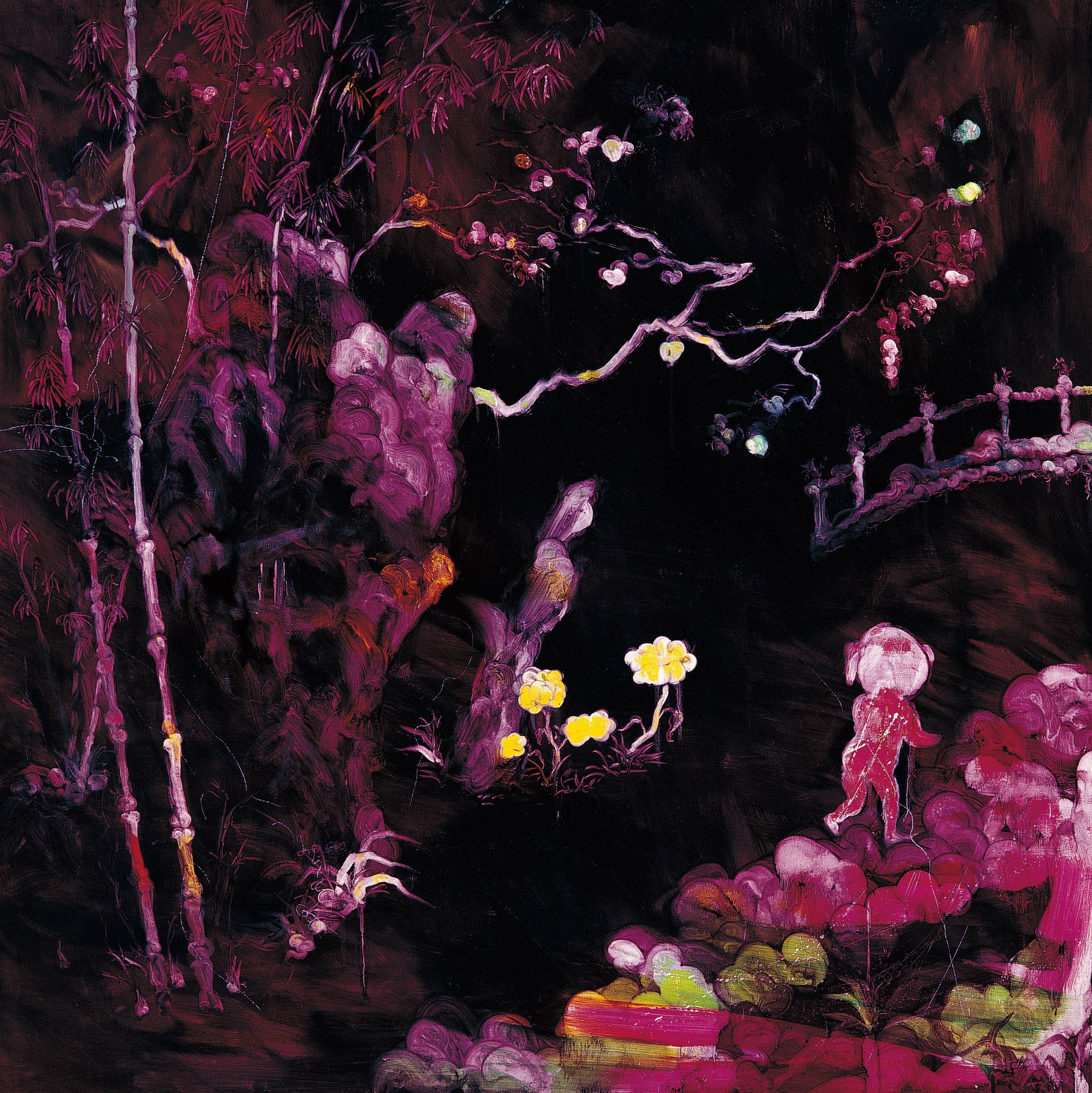 常陵｜五花肉系列－肉都市－我家門前有小河｜2008｜油彩｜130x130cm