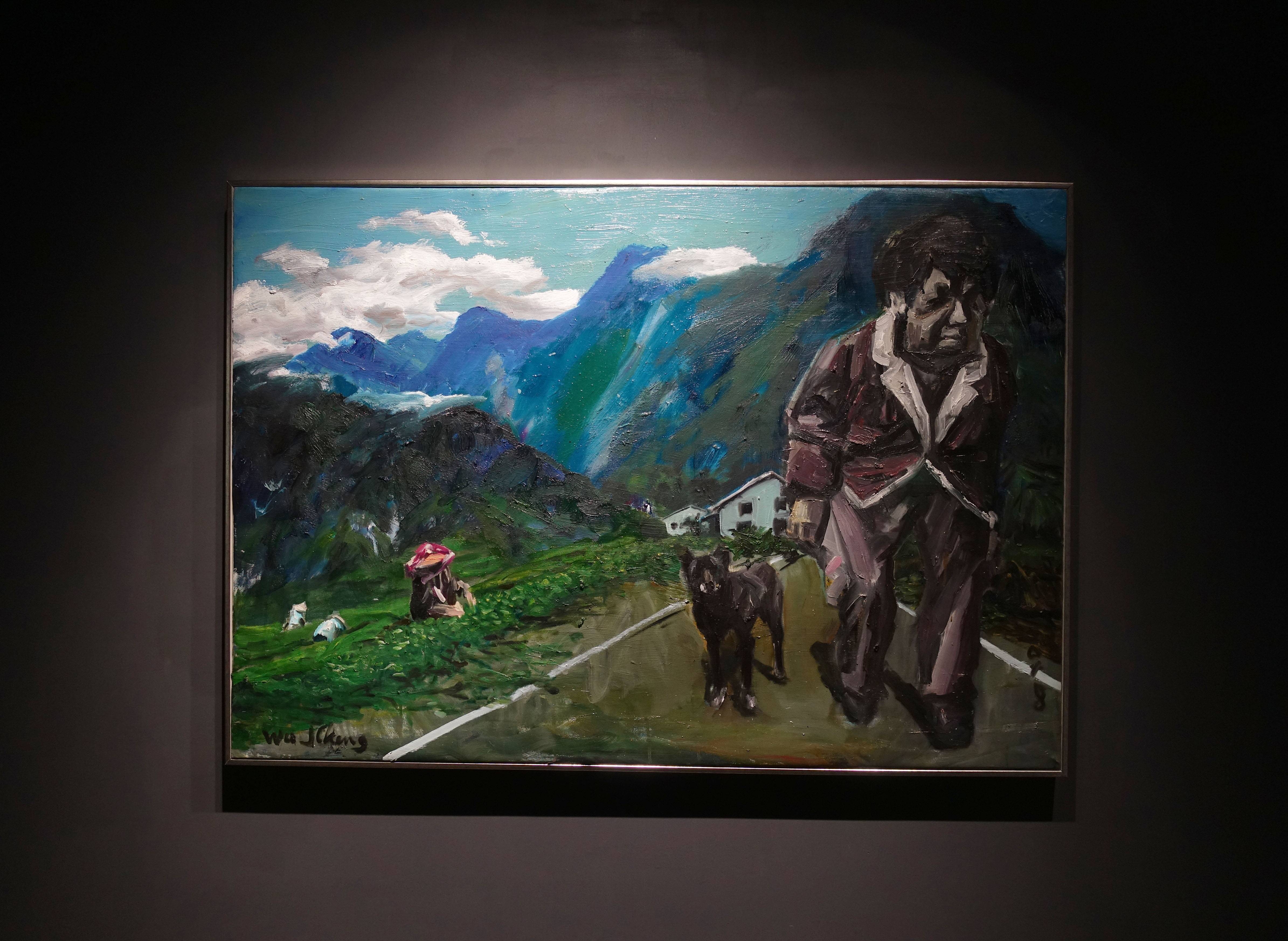 巫日文，《鄉懷》，oil on canvas，118x92cm，2018。